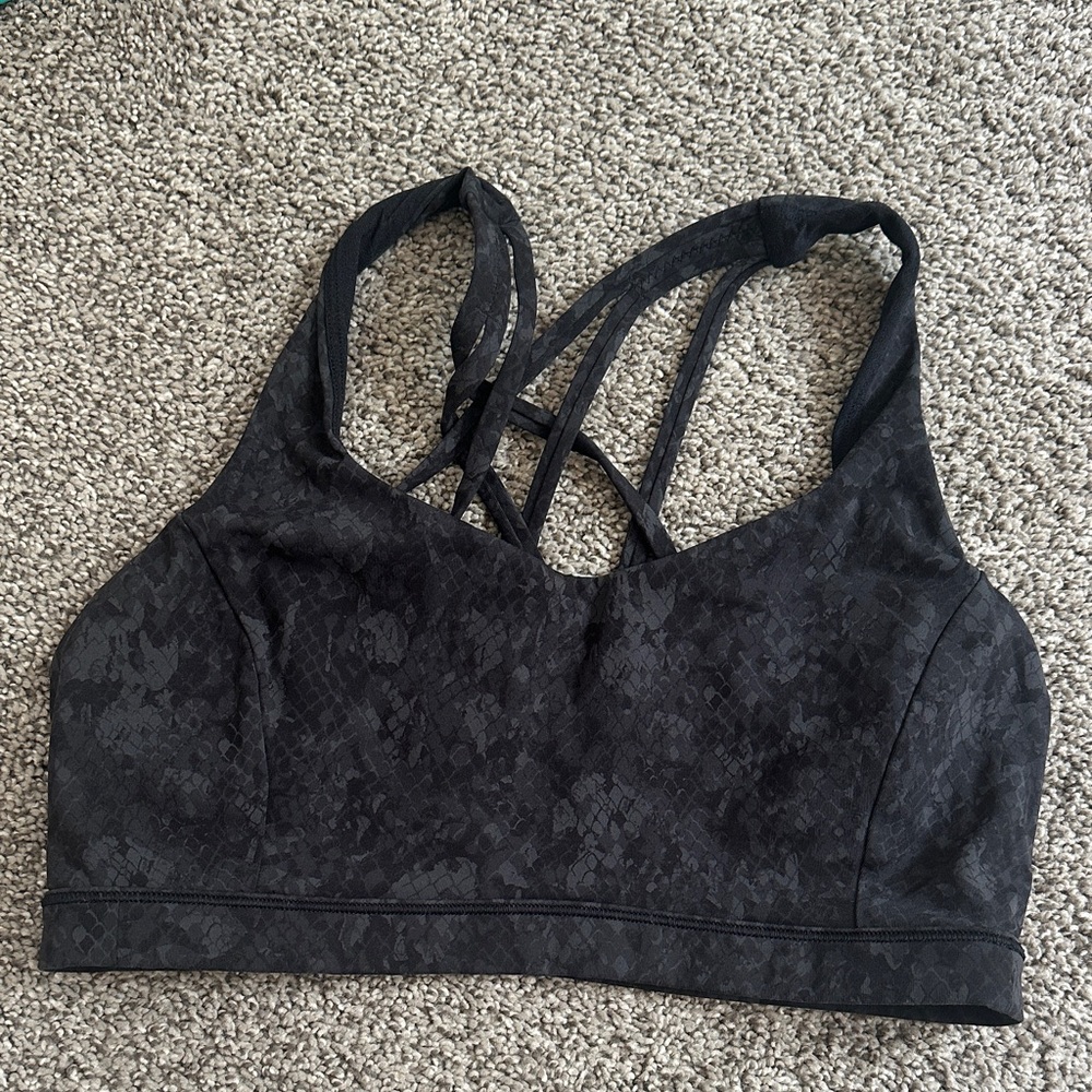 lululemon Free To Be Wild Bra (black snake skin)
